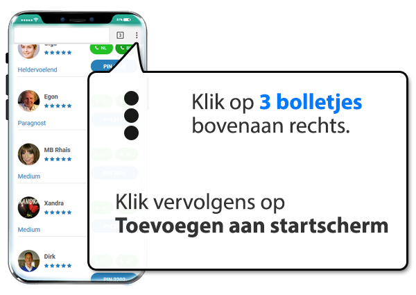 android: Helderzienden-nederland.nl instellen als app op Mobiel